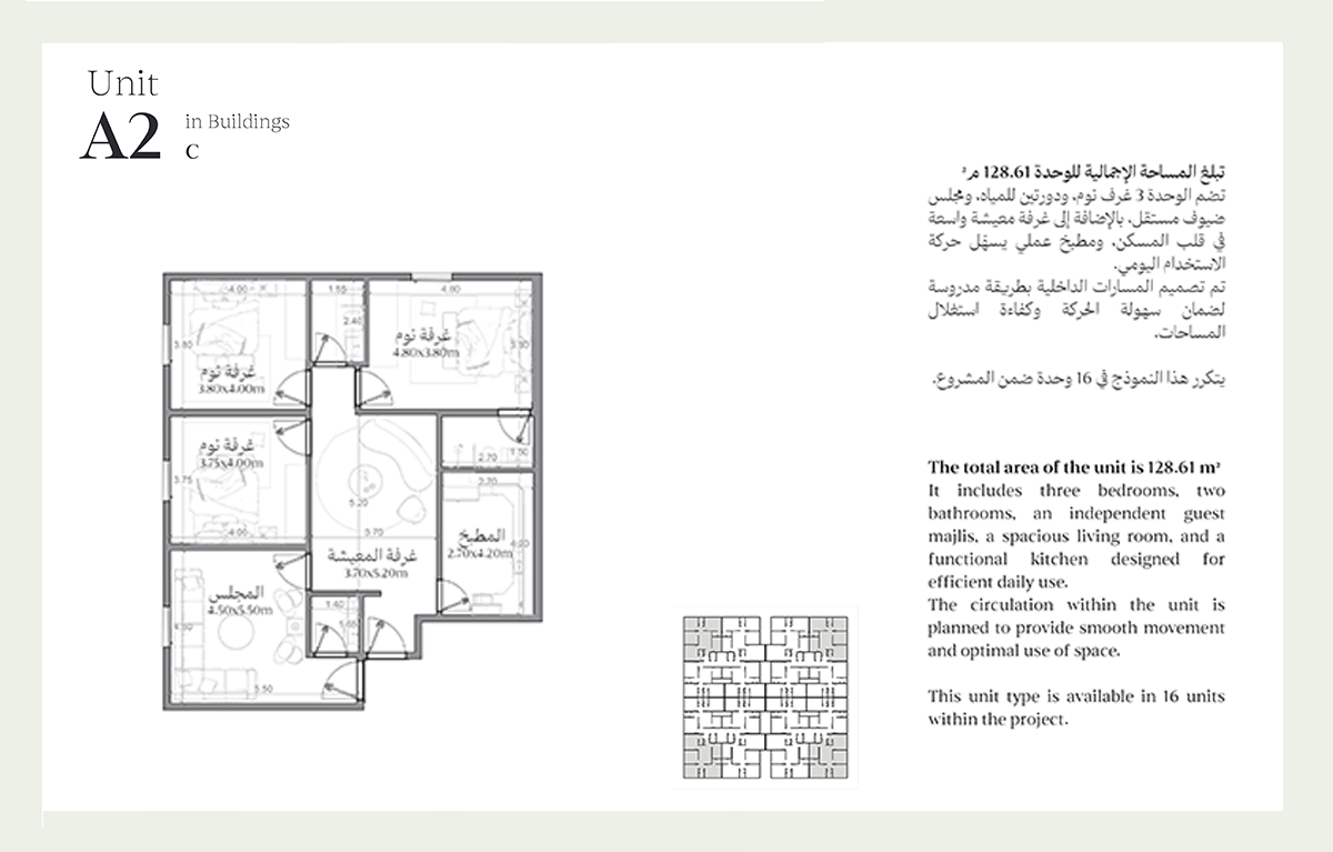  شقة رقم 9 (2/1)عمارة رقم 12